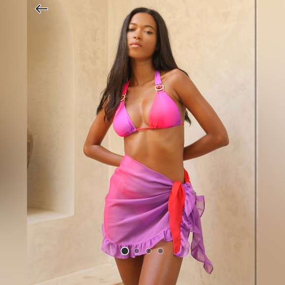 Pink & Purple Ombré Bikini with Sarong - Picture 4 of 4